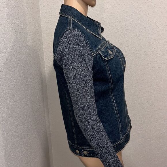 Nwot Relativity jean jacket with knit sleeves - Picture 3 of 5